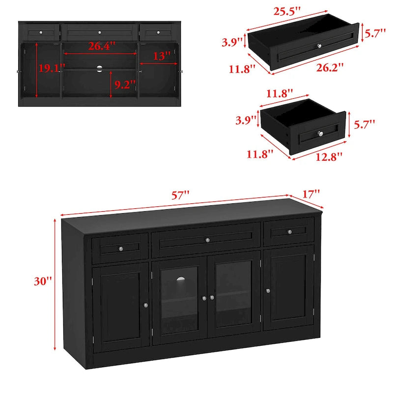 104.3x82.3 Complete Entertainment Wall Unit White TV Stand Display