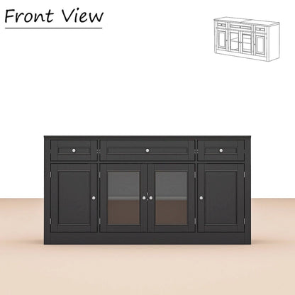 104.3x82.3 Complete Entertainment Wall Unit White TV Stand Display