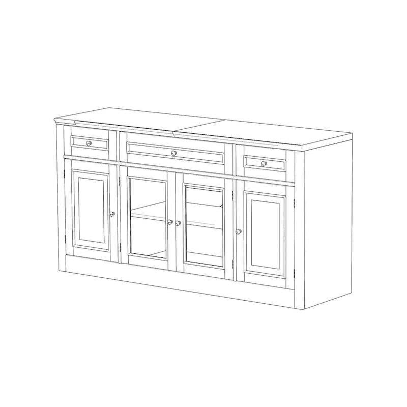 104.3x82.3 Complete Entertainment Wall Unit White TV Stand Display