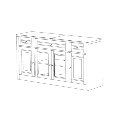 104.3x82.3 Complete Entertainment Wall Unit White TV Stand Display