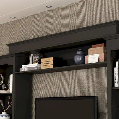 104.3x82.3 Complete Entertainment Wall Unit White TV Stand Display