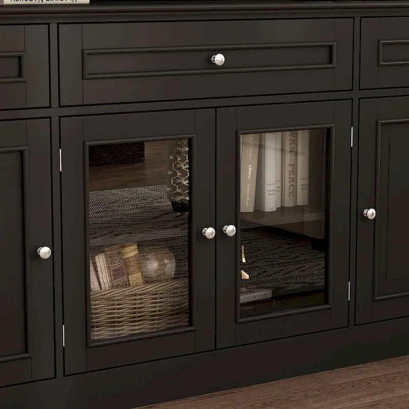 104.3x82.3 Complete Entertainment Wall Unit White TV Stand Display