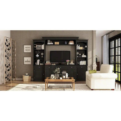 104.3x82.3 Complete Entertainment Wall Unit White TV Stand Display