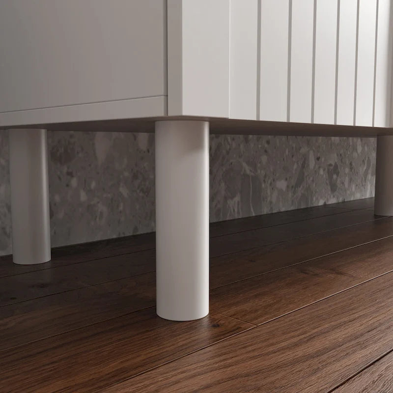 63.2W Bookcase Credenza Sideboard Buffet with Drawer & Pop-Up Doors