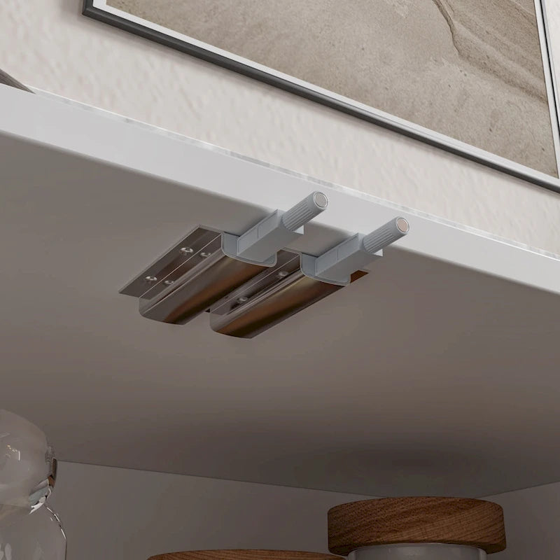 63.2W Bookcase Credenza Sideboard Buffet with Drawer & Pop-Up Doors