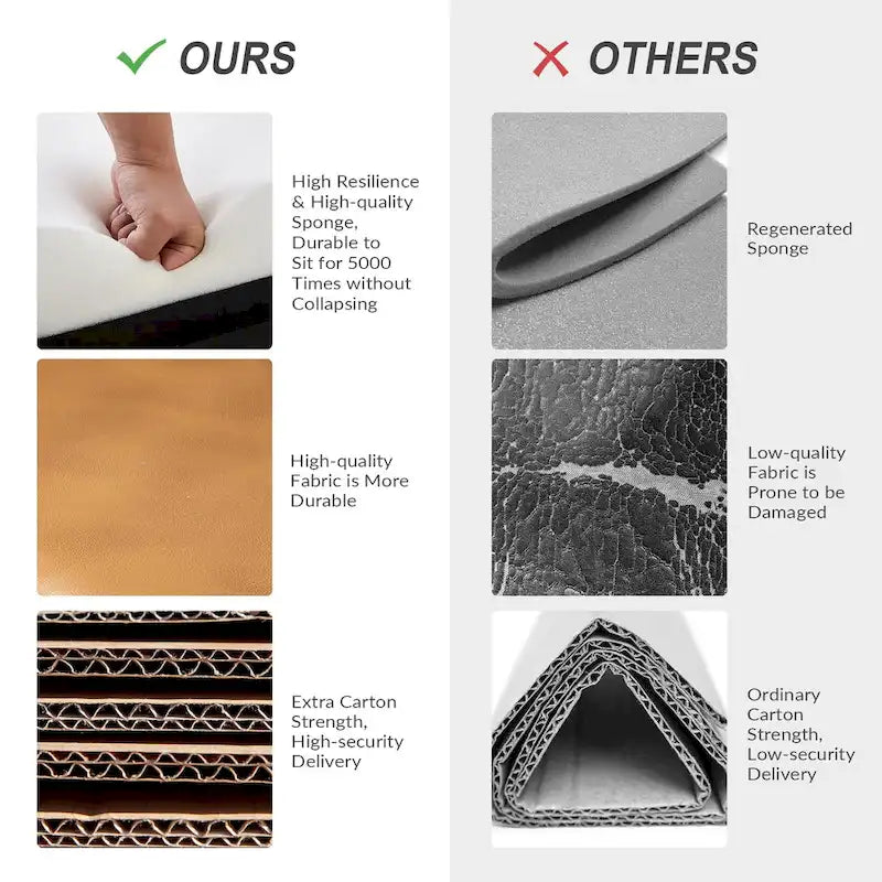 Regina 82.5 Tufted Genuine Leather Sofa Couch for Living Room By HULALA HOME