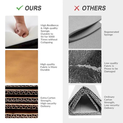 Regina 82.5 Tufted Genuine Leather Sofa Couch for Living Room By HULALA HOME