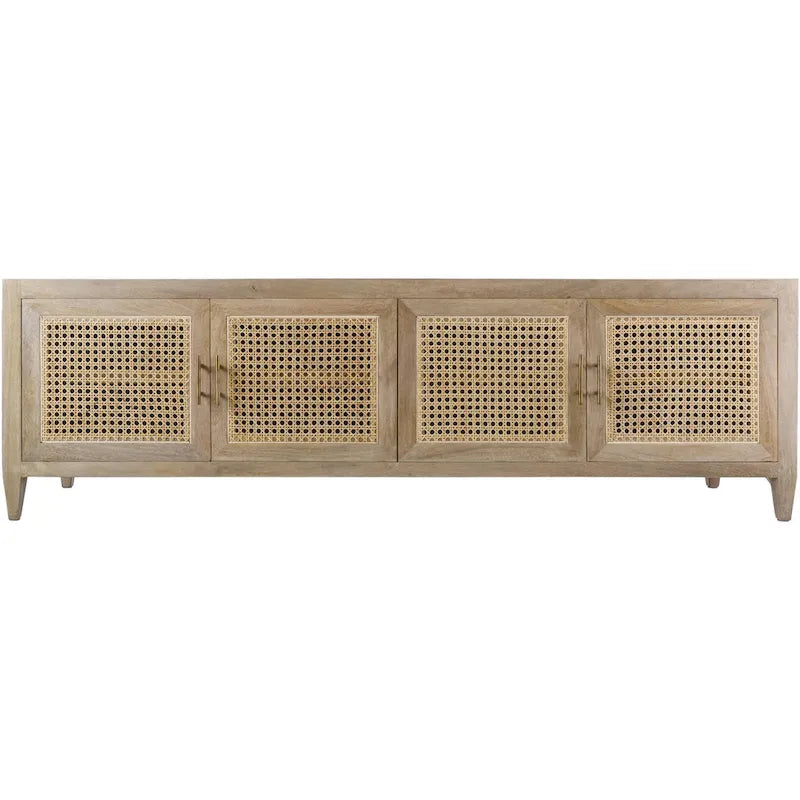 Mile Wood and Rattan Media Console