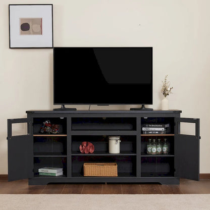 Ukuowu 66 Rustic Farmhouse TV Stand for 75 65 inch TV with Storage Cabinets for Living Room Bedroom