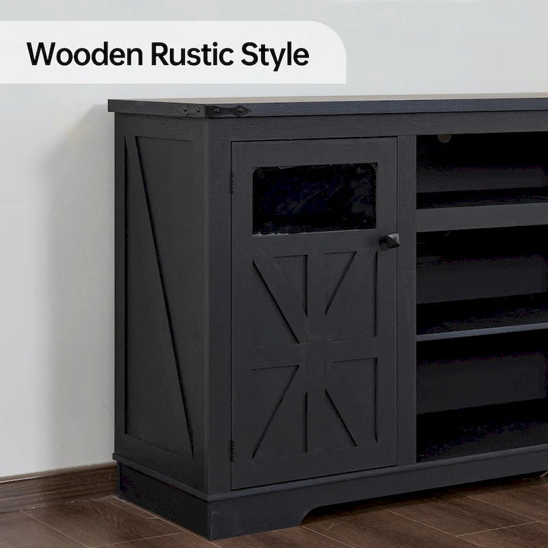 Ukuowu 66 Rustic Farmhouse TV Stand for 75 65 inch TV with Storage Cabinets for Living Room Bedroom
