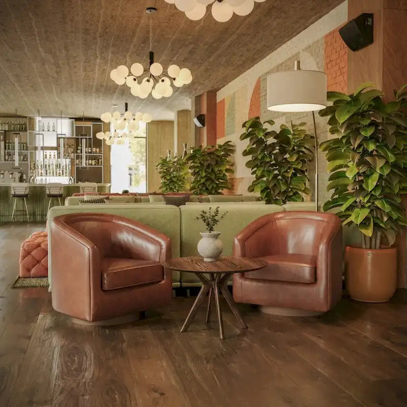 Traditional Club Style Upholstered Accent Chair with 360 Swivel Metal Base