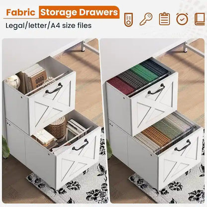 L Shaped Computer Desk with Drawers Corner Gaming Desk storage shelves