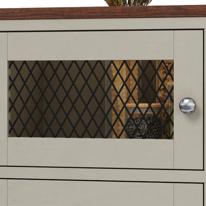 Moasis Farmhouse Buffet Cabinet with Storage, 2 Drawers Sideboard for Kitchen Dining Room