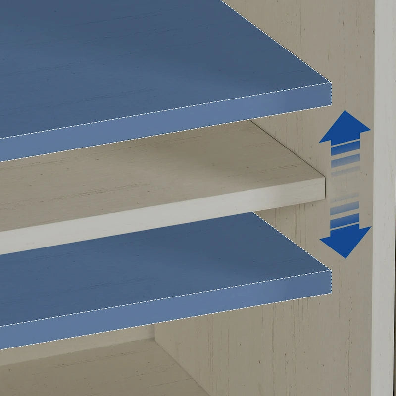 Moasis Farmhouse Buffet Cabinet with Storage, 2 Drawers Sideboard for Kitchen Dining Room