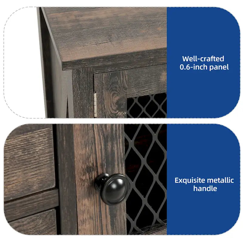 Moasis Farmhouse Buffet Cabinet with Storage, 2 Drawers Sideboard for Kitchen Dining Room