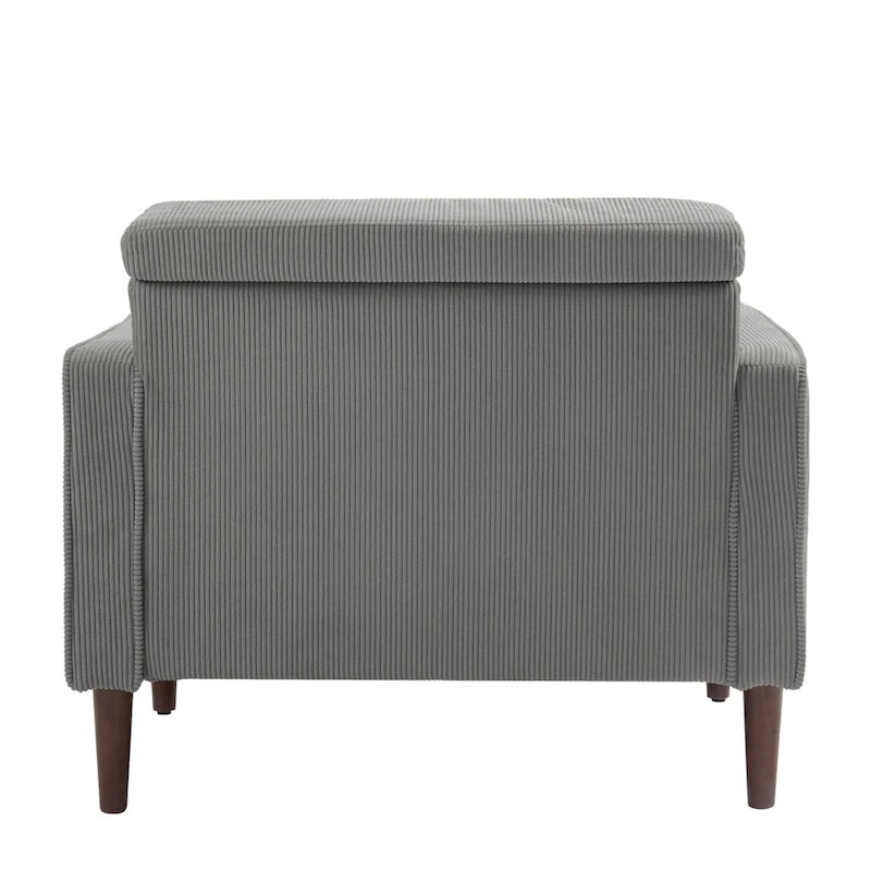 Aronas Modern Corduroy Wide Accent Chair with Pillows