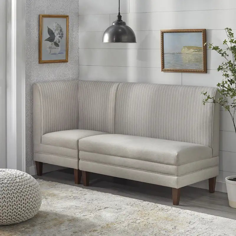 Lifestorey Phillips 2-Piece Upholstered Bench Set