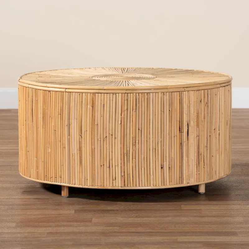 Miami Bohemian Light Honey Rattan Coffee Table