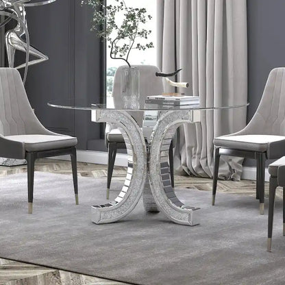Round Glass Top Dining Table