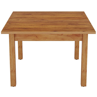 39.4 Square Dining Table with Solid Wood Legs for 4, Small Kitchen Tables for Dining Room