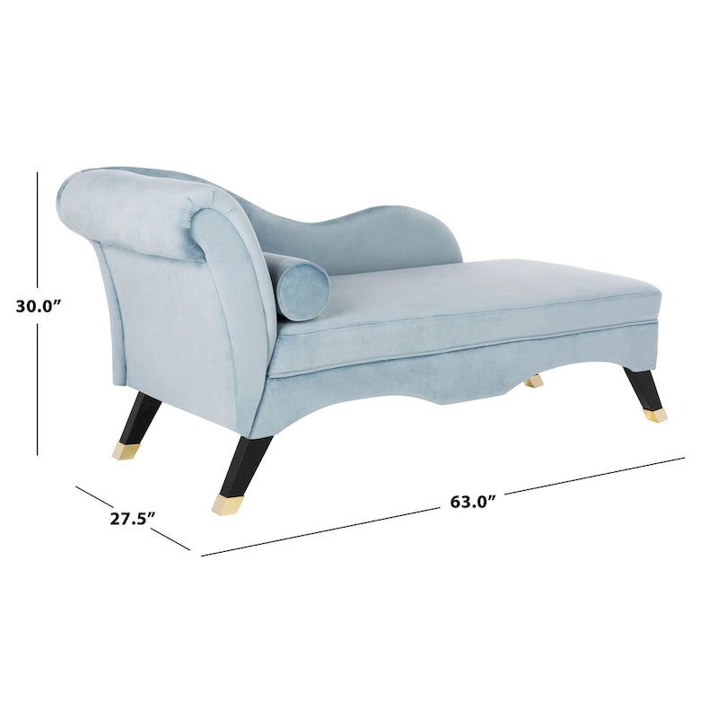 SAFAVIEH Karan Mid-Century Modern Chaise with Pillow - 63Wx28Dx30H