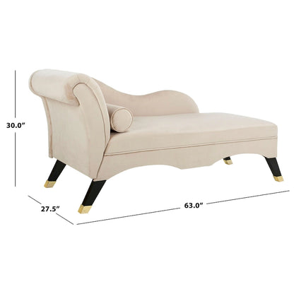 SAFAVIEH Karan Mid-Century Modern Chaise with Pillow - 63Wx28Dx30H