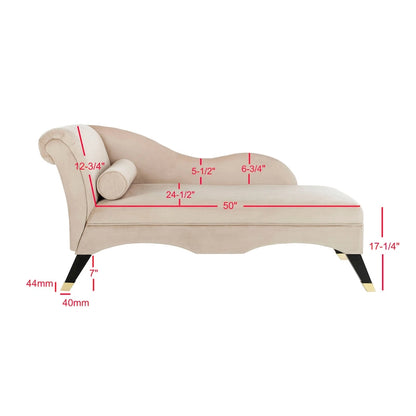 SAFAVIEH Karan Mid-Century Modern Chaise with Pillow - 63Wx28Dx30H