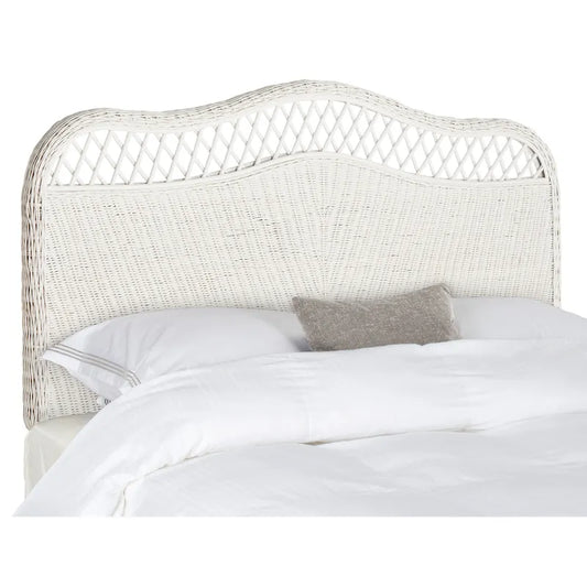 SAFAVIEH Masja White Washed Rattan Headboard (Full)