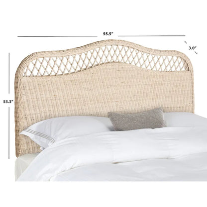SAFAVIEH Masja White Washed Rattan Headboard (Full)