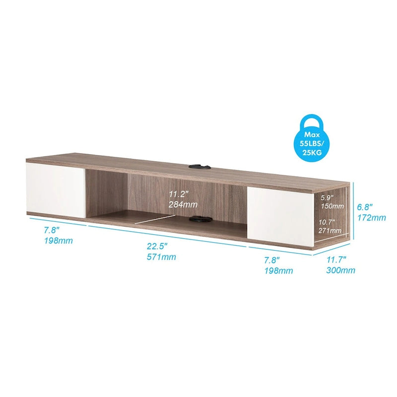 Floating TV Stand Entertainment Center Media Console TV Shelf - 39.4