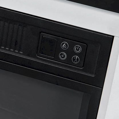 68 Farmhouse Sliding Barn Door Fireplace TV Stands Console Table with 23 Electric Fireplace