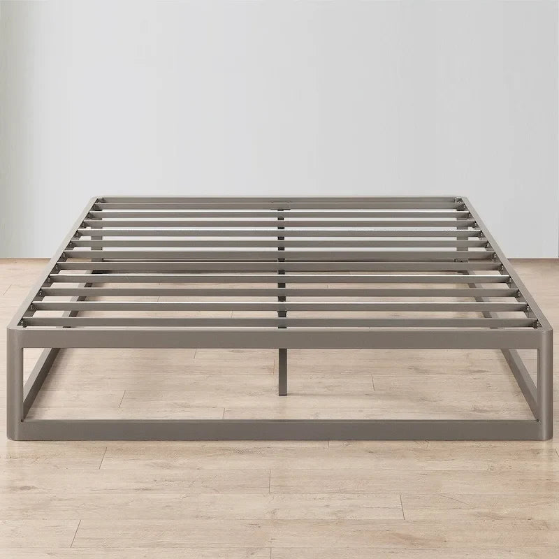 Porch & Den McAlpin 12-inch Heavy Duty Metal Platform Bed Frame Grey