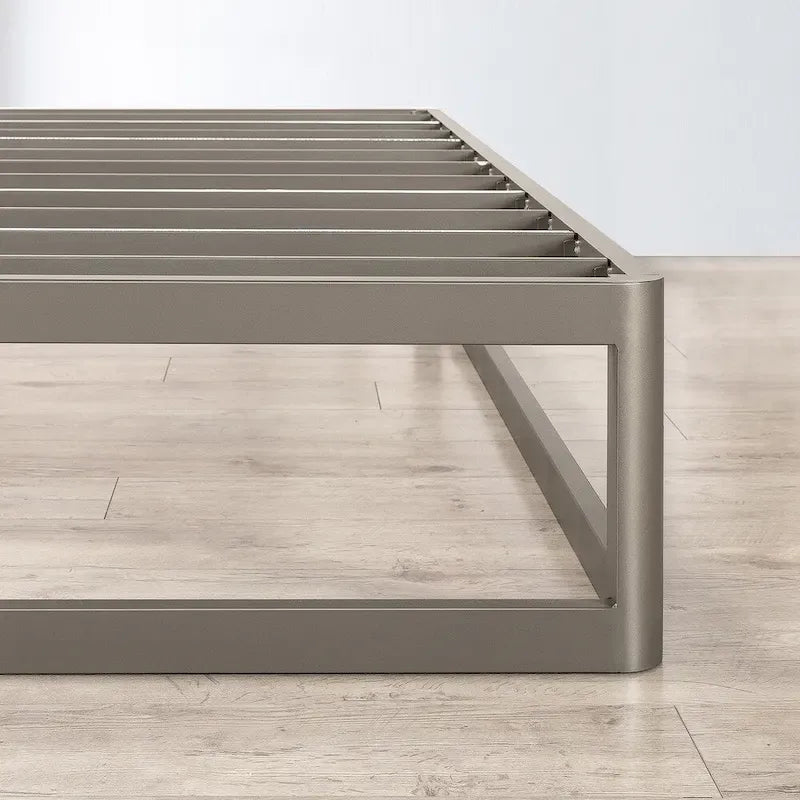 Porch & Den McAlpin 12-inch Heavy Duty Metal Platform Bed Frame Grey