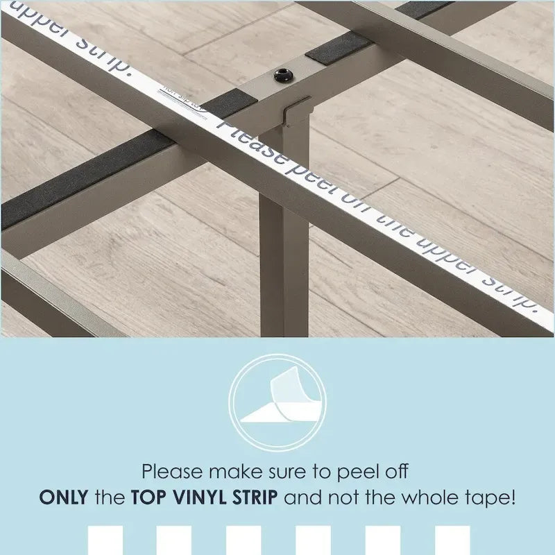 Porch & Den McAlpin 12-inch Heavy Duty Metal Platform Bed Frame Grey