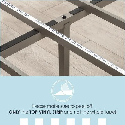 Porch & Den McAlpin 12-inch Heavy Duty Metal Platform Bed Frame Grey