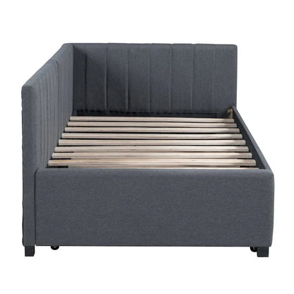 Merax Twin Size Upholstered Daybed with Trundle