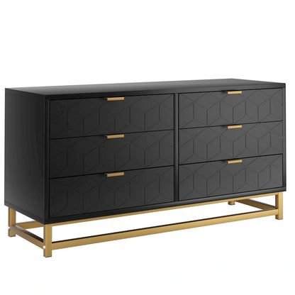 6 Drawer Dresser For Bedroom With Modern Style