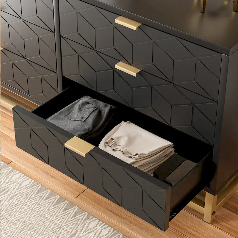 6 Drawer Dresser For Bedroom With Modern Style