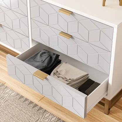 6 Drawer Dresser For Bedroom With Modern Style