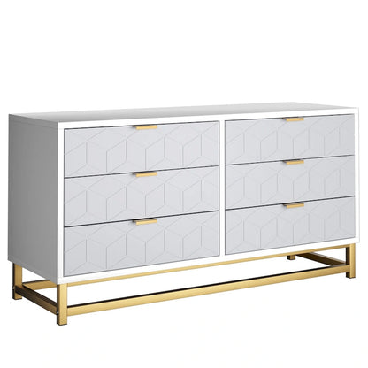 6 Drawer Dresser For Bedroom With Modern Style