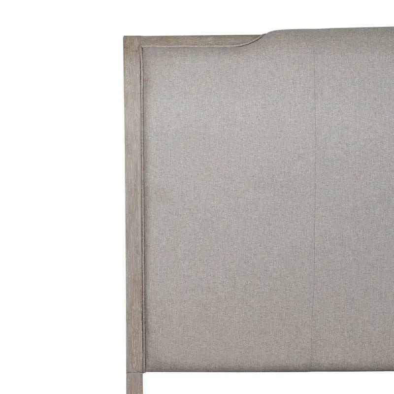 Belmar Washed Taupe & Silver Champagne King California Upholstered Bed