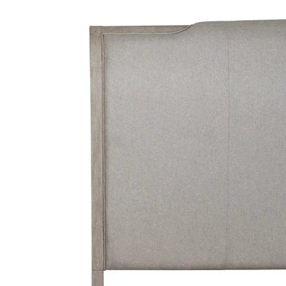 Belmar Washed Taupe & Silver Champagne King California Upholstered Bed