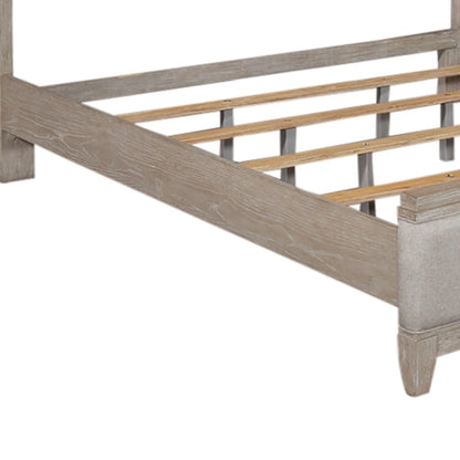 Belmar Washed Taupe & Silver Champagne King California Upholstered Bed
