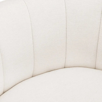 LUE BONA Modern 26.in Low Back Counter Height Barstool Barrel Set of 4 Bar Stools with Metal Frame