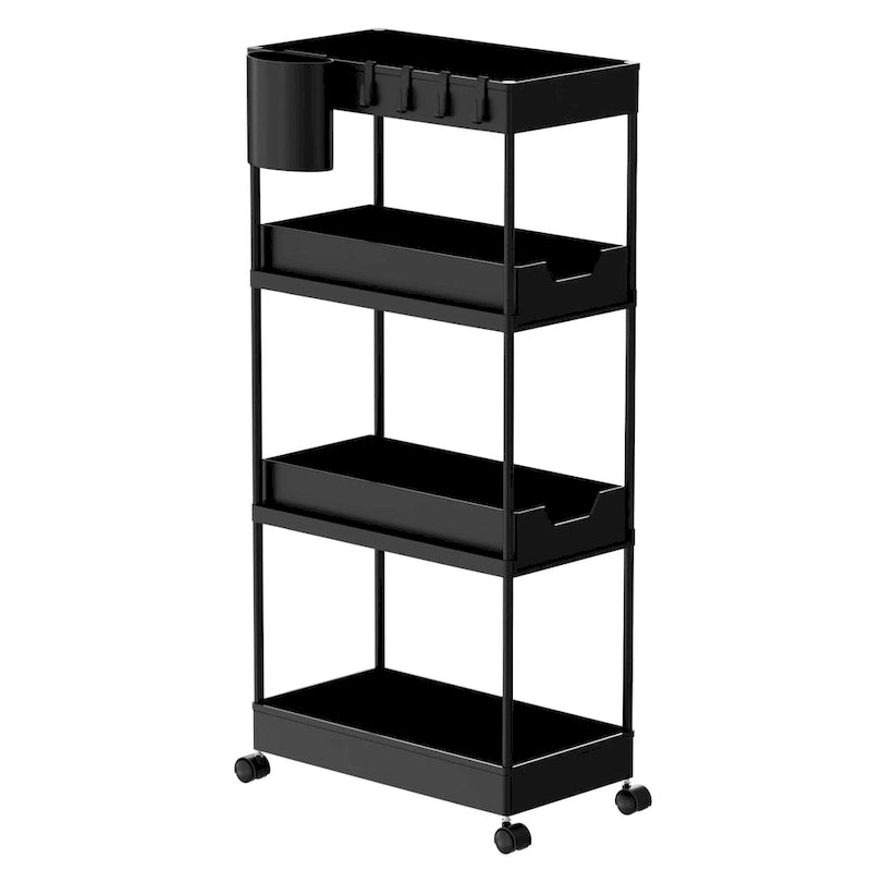4-Tier Slim Rolling Pull-Out Storage Utility Cart with Wheels