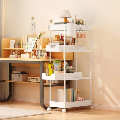 4-Tier Slim Rolling Pull-Out Storage Utility Cart with Wheels