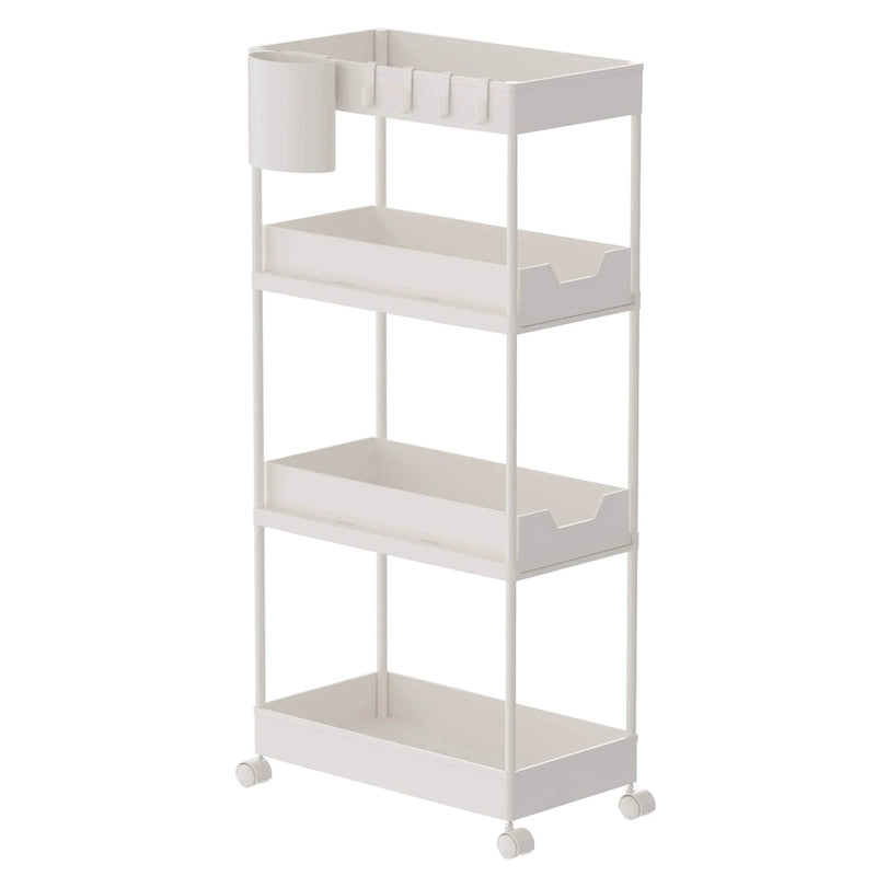 4-Tier Slim Rolling Pull-Out Storage Utility Cart with Wheels