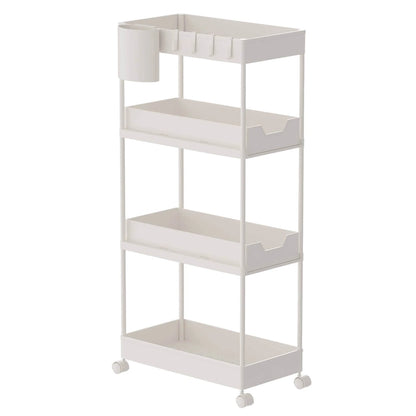4-Tier Slim Rolling Pull-Out Storage Utility Cart with Wheels