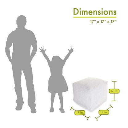 Majestic Home Goods Wales Indoor Ottoman Pouf Cube