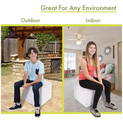 Majestic Home Goods Wales Indoor Ottoman Pouf Cube